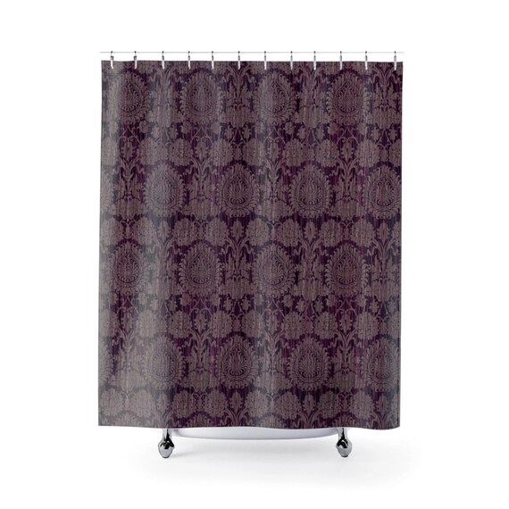 Paisley Shower Curtain Mandale Bathroom Decor Retro Style Paisley Shower Curtain Mandale Bathroom, Purple Paisley Shower Curtain