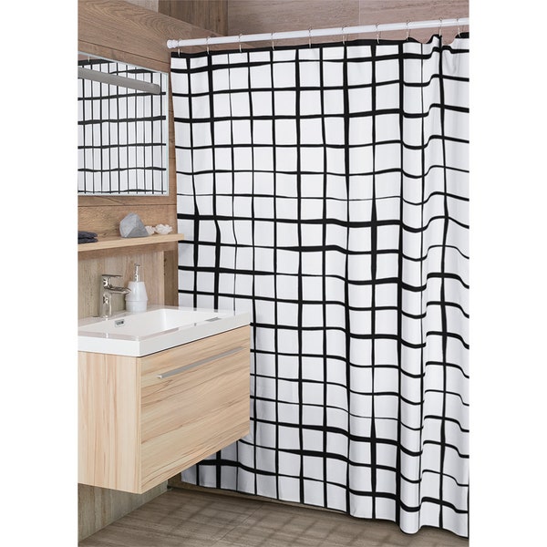 Plaid Shower Curtain Etsy