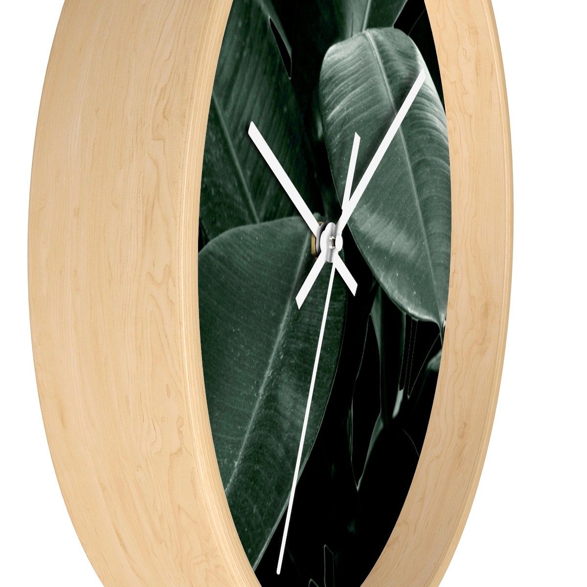 Leaf Print wall clock Leaf wall decor Minimalist Greenery Etsy
