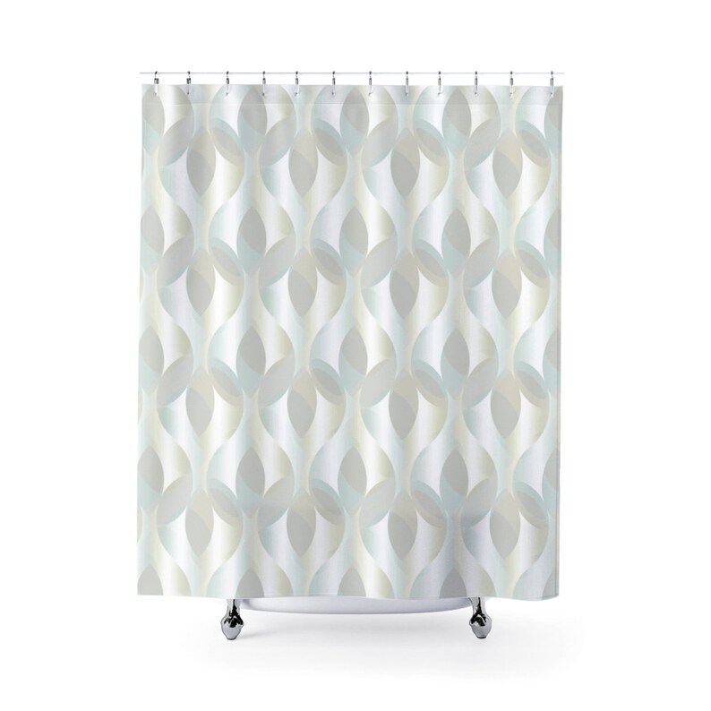 Fleur De Lis Shower Curtain Orchid Bathroom Decor Retro Etsy