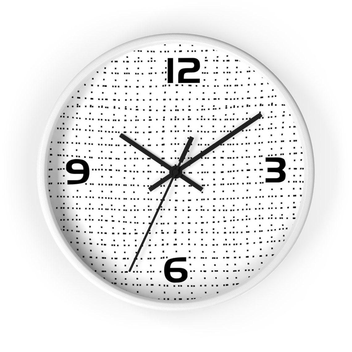 White Wall Clock With Numbers Modern White Wall Clock With Etsy