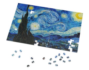 abstract puzzles online VINCENT VAN GOGH Starry Night Jigsaw Puzzle Abstract Art With Tin Box (30, 110, 252, 500,1000-piece)