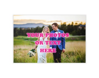 CUSTOM PRINT PHOTO Picture or Text Personalized Customized Wall Decals Birthday Anniversary Wedding Gift