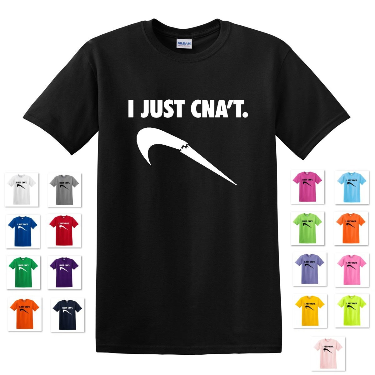 I JUST CNA'T Can't Misspelled Cracked Nike Spoof | Etsy
