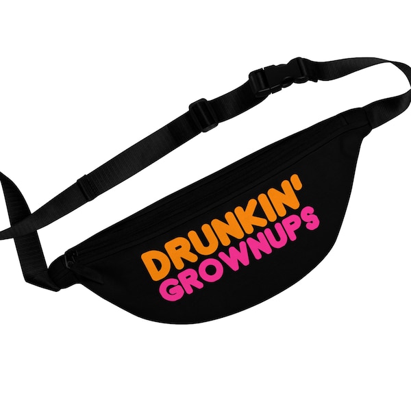 DRUNKIN' GROWNUPS Grown Ups Donuts Parody Humor Fanny Pack Bumbag