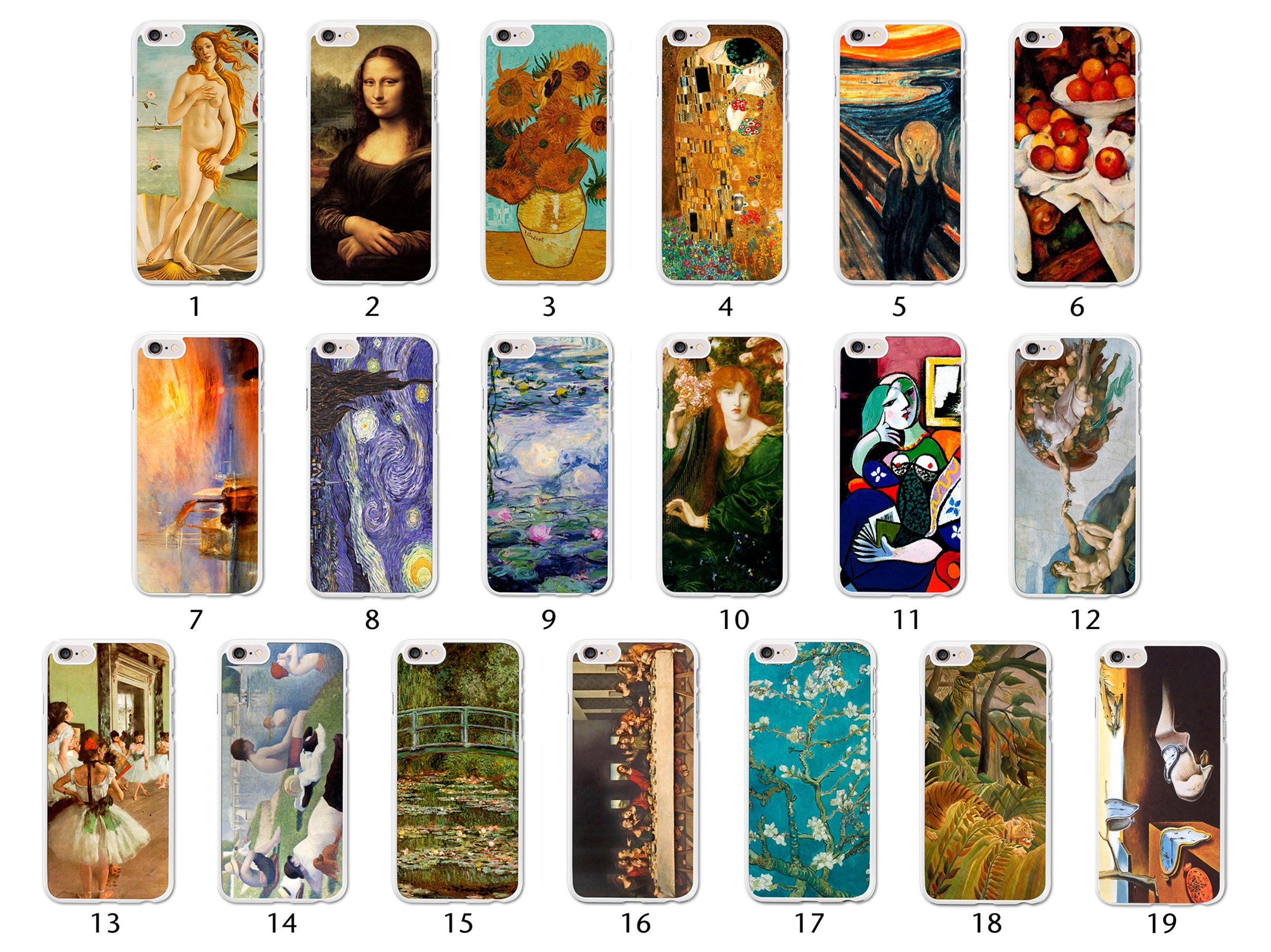 Classic Art Phone Case Cover Iphone Famous Artist Painting 4 Etsy UK