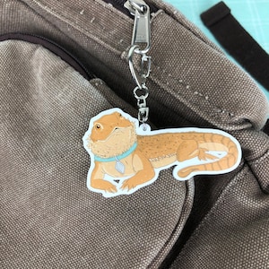 Bearded Dragon- Acrylic Keychain D Clasp