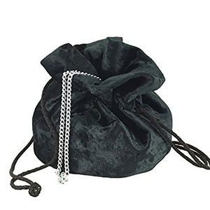 LONI Fantasy Suede Velvet Drawstring Clutch Shoulder Bag