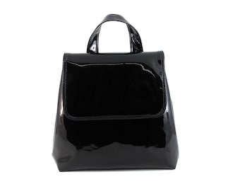 LONI Mini Backpack Purse: Leopard Faux Fur, Small Daypack