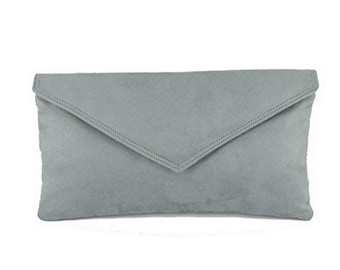 Clutch Bag Purse Womens Envelope Faux Suede Wedding Party Prom Occasion Evening Bag