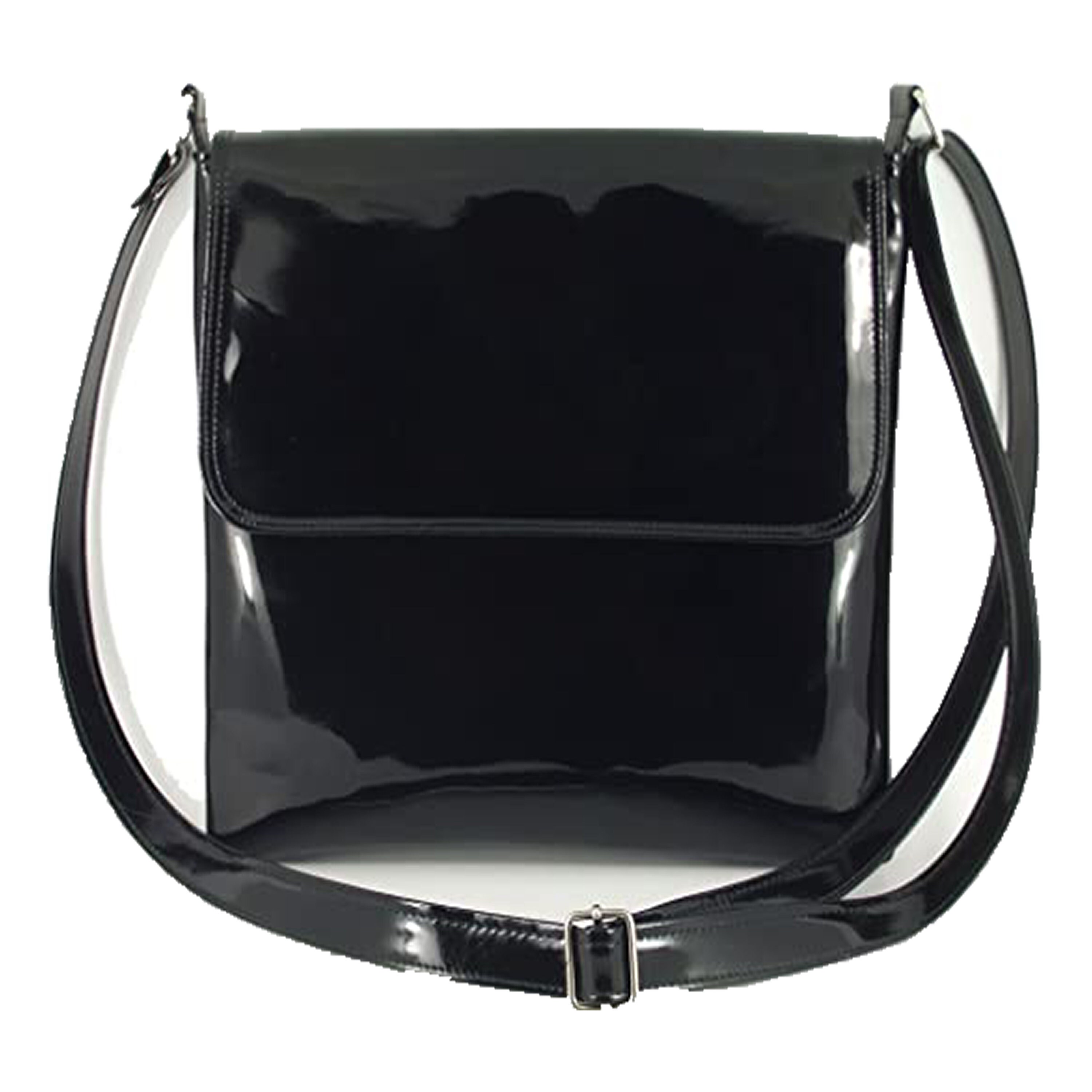 Loni Womens Cool Faux Patent Leather Cross-body Shoulder Bag -  UK