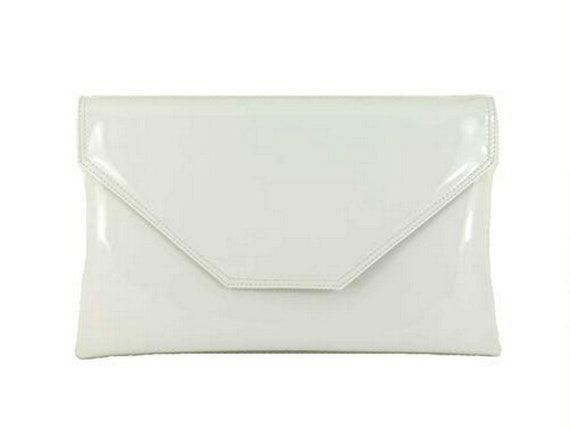 Loni Womens Stylish Large Envelope Patent Clutch Bag/shoulder 