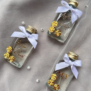 Kolonya gastengeschenk / gepersonaliseerde eau de cologne / kolonya sisesi / goud rosé