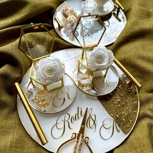 Engagement tray wedding tray damat kahvesi tepsisi