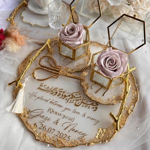 Engagement tray wedding tray damat kahvesi tepsisi