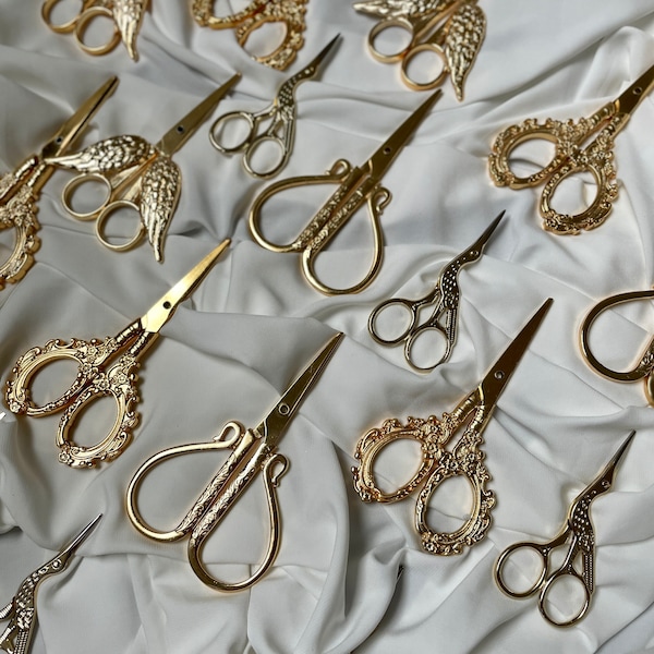 Engagement Wedding Scissors in Gold