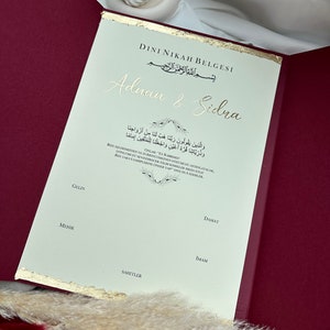 Dini Nikah Belgesi Islamische Eheurkunde Beige