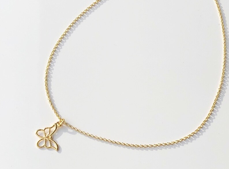 plain necklace with butterfly butterfly necklace butterfly pendant Butterfly necklace