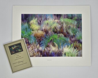 Botanical Fern Abstract Art Print, Contemporary Nature Picture