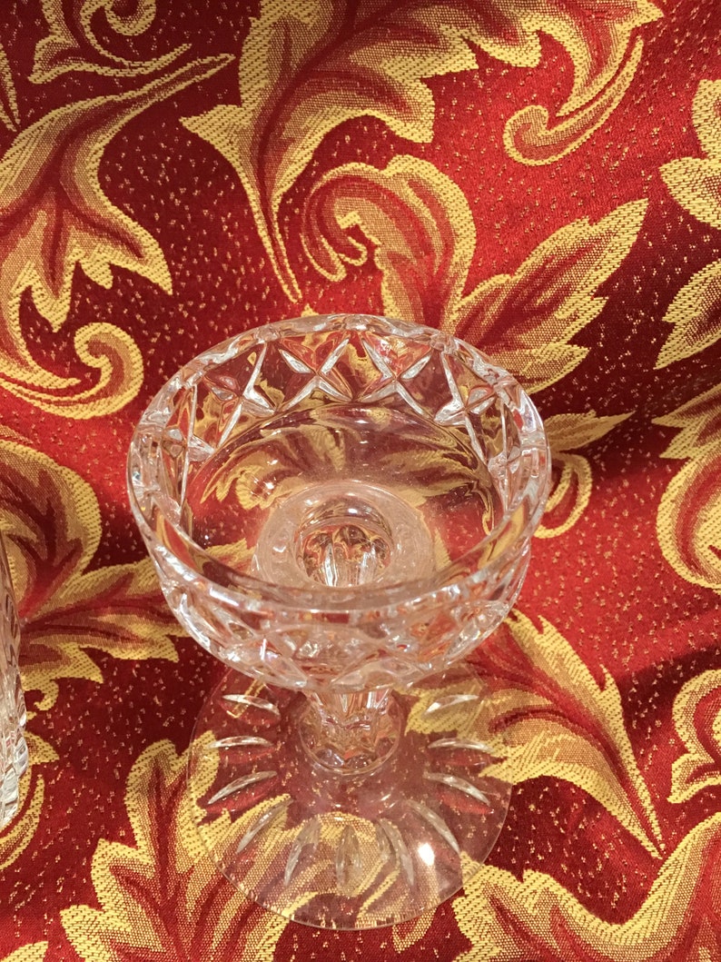 Brilliant 2 Piece Crystal Candle Holder Etsy