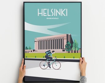 Helsinki Finlandia imprimible - Helsinki Finlandia negro blanco pared arte - cartel ! Tamaños: (pulgadas) 8x10 12x16 18x24 24x36