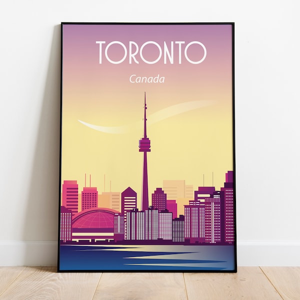 Toronto Poster - Canada Poster print  Travel Print, Travel Poster, Toronto Wall Art, Wall Art Print, Toronto Digital file size 61x91 cm