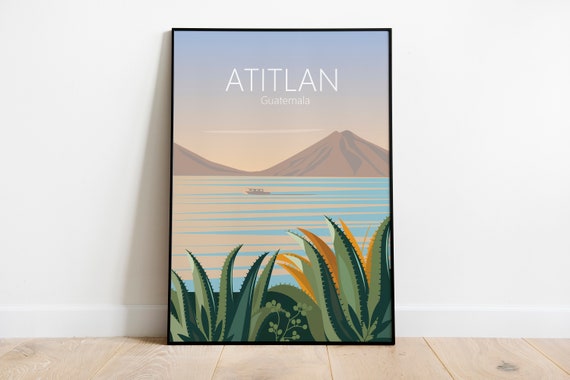Guatamala Vintage Travel Art 24/"x36/" Art on Canvas