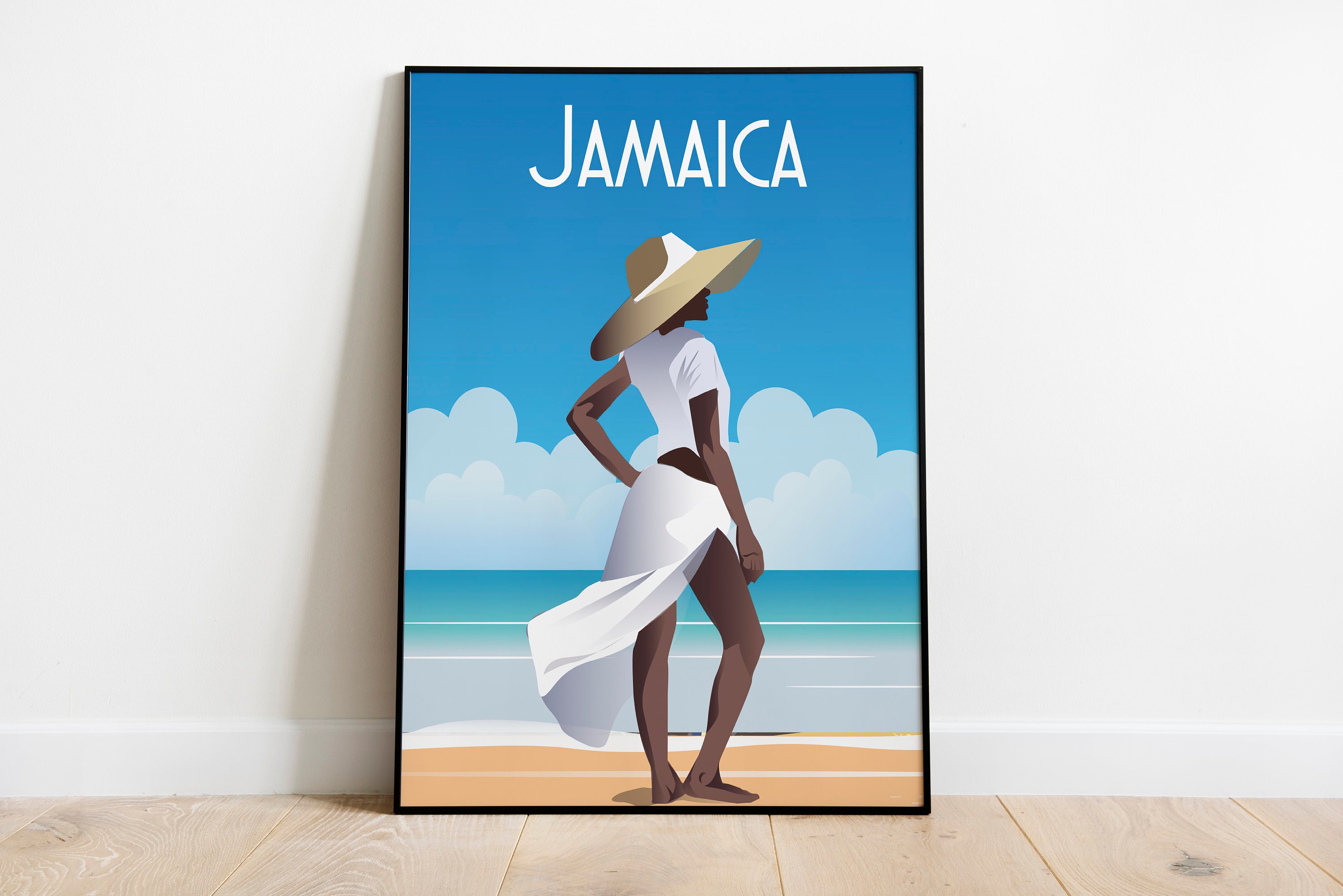 Jamaica Poster Jamaica Poster Print Tropical Art Vintage Etsy