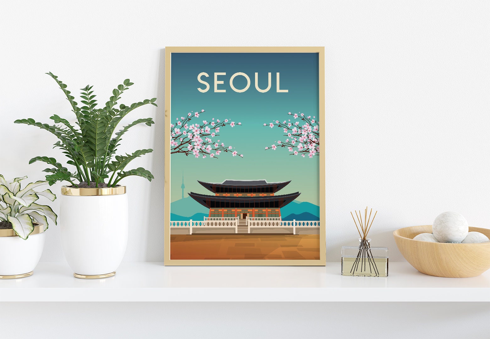 Seoul South Korea Travel Poster Digital File Poster Insta Download Size ...