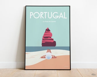 Portugal  Lagos Travel Poster, Print, Vintage, Art Print Room Decor Lagos Portugal   Digital  Instant Digital Download  A3