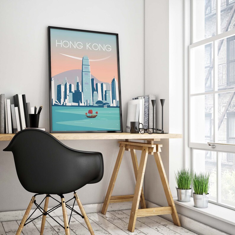 Hong kong print Hong kongposter Hong kongart print Etsy