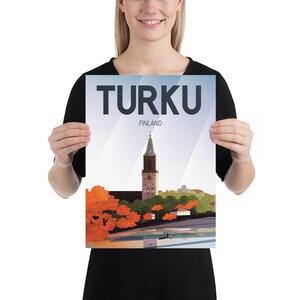 Turku Finland Travel Poster - Wall Art Print Scandinavia Poster| Travel ...