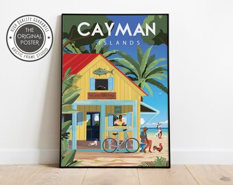 Cayan Islands travel poster (inches) 8x10 12x16 12x18 16x20 18x24 24x36