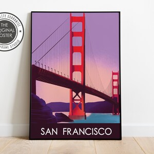 Golden Gate Bridge | Vintage Travel Poster | Enhanced Matte Paper perfect for your wall !  Sizes: (inches)  8x10  12x16  18x24 24x36
