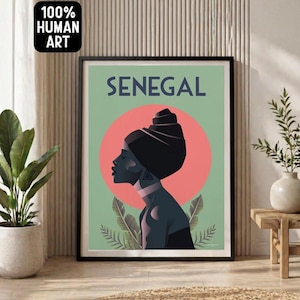 Poster di viaggio del Senegal Poster di viaggio dell'Africa Dimensioni dei poster di viaggio Stampe artistiche da parete