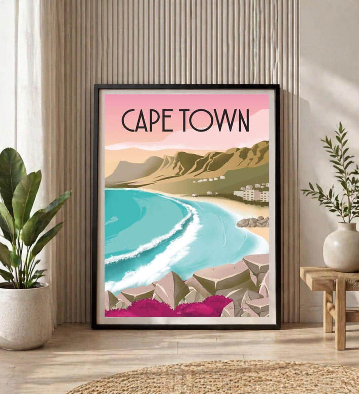 Cape Town Vintage Travel Poster, Enhanced Matte Paper Print - Etsy