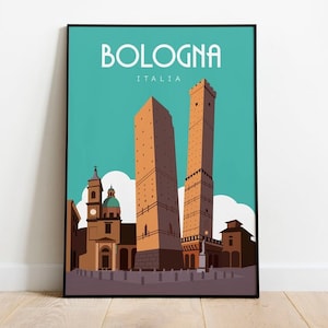 Bologna Italien Poster Stadtreise Poster (Zoll) 8x10 12x16 16x20 18x24 24x36