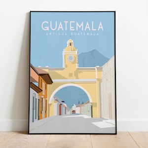 Antigua GuatemalaTravel Poster | Enhanced Matte Paper perfect for your wall ! Sizes: (inches) 8x10 12x16 18x24 24x36