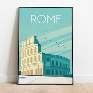 Rome italy travel poster Italy Print Italy Poster Print Rome Print Rome Poster Travel Poster, Art Print,  Digital file 16x20 inches