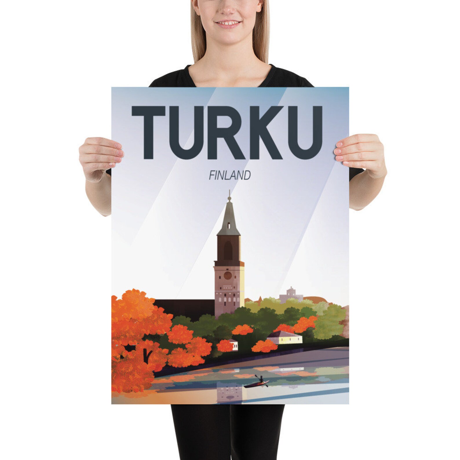 Turku Finland Travel Poster - Wall Art Print Scandinavia Poster| Travel ...