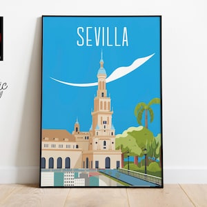 Sevilla Spain Travel Poster | Digital Download (8x10 inches)
