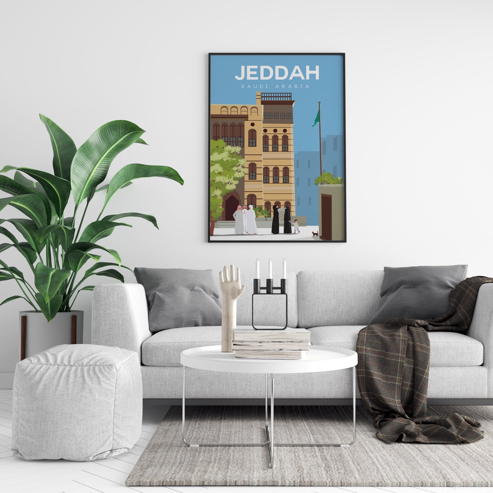 Jeddah Saudi Arabia Travel Print Poster Saudi Arabia Etsy