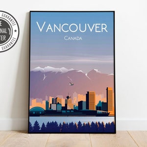 Vancouver Canada  Print, Vintage, Art Print Room DecorCanada Digital Instant Digital Download SIZE  24x36 inches