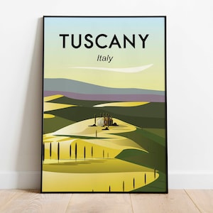 Tuscany Italy  print - Tuscany Italy poster -Italy art print | Travel Poster Printable Wall Art, Instant Digital Download Size 40x50cm