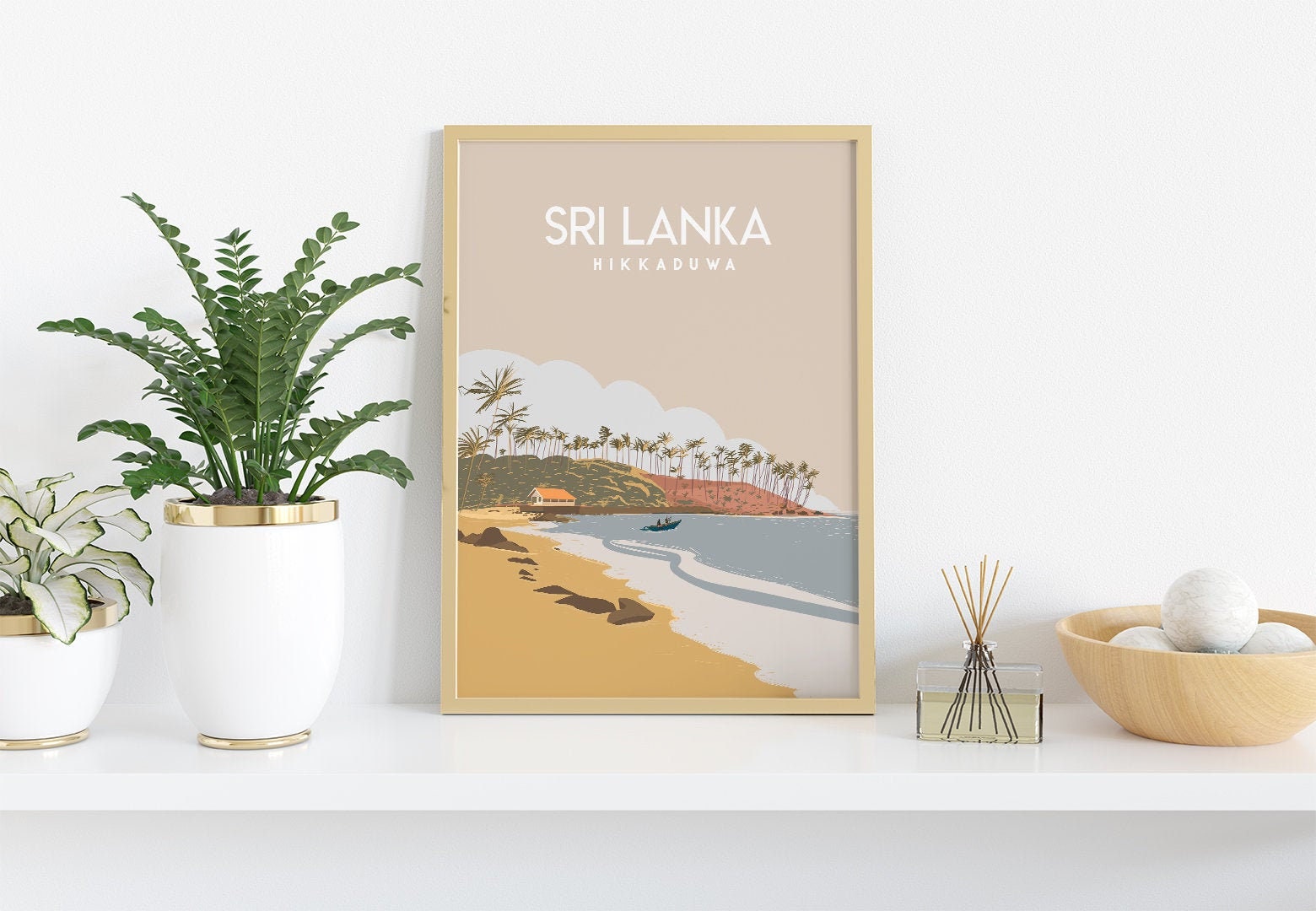 8x10 12x16 12x18 16x20 18x24 24x36 inches Colombo Sri Lanka  vintge travel poster Wall sizes