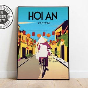 Hoi an Vietnaml Poster  Vietnam city Travel Poster Sizes: (inches) 8x10 12x16  12x18 16×20  18x24 24x36