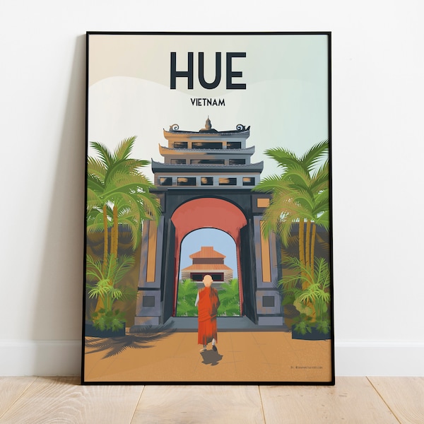 Hue city Vietnam Poster Travel Poster Sizes: (inches) 8x10 12x16 12x18 16x20 18x24 24x36