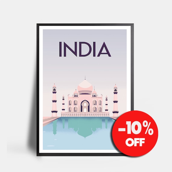 Taj Mahal Poster 24x36 inch rolled wall poster