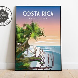 Póster de viaje tropical de Costa Rica Motezuma, impresión artística / Póster de viaje Tamaños: (pulgadas) 18 x 24 pulgadas