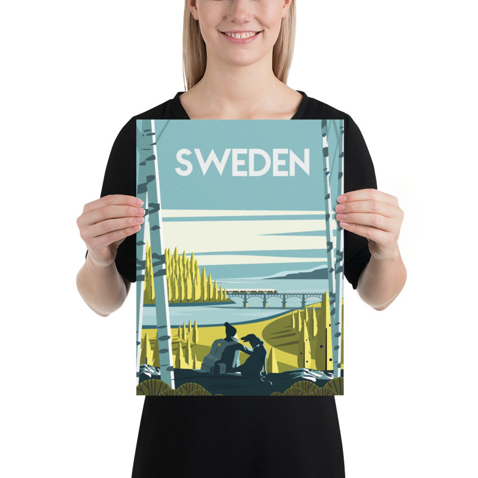 Sweden Travel Poster Vintage Travel Poster Stockholm Print Etsy